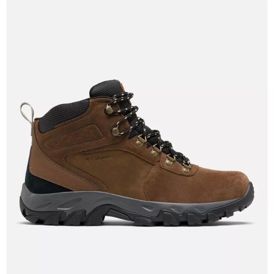 Columbia Sale Dark Brown/Dark Grey Men's Newton Ridge Plus II Suede Waterproof Hiking Boot