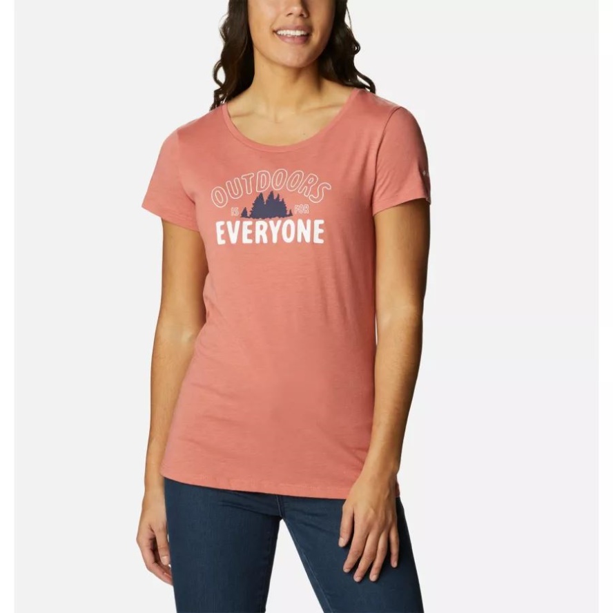 Columbia Sale Dark Coral Heather/Seek Outdoors Women's Daisy Days Graphic T-Shirt