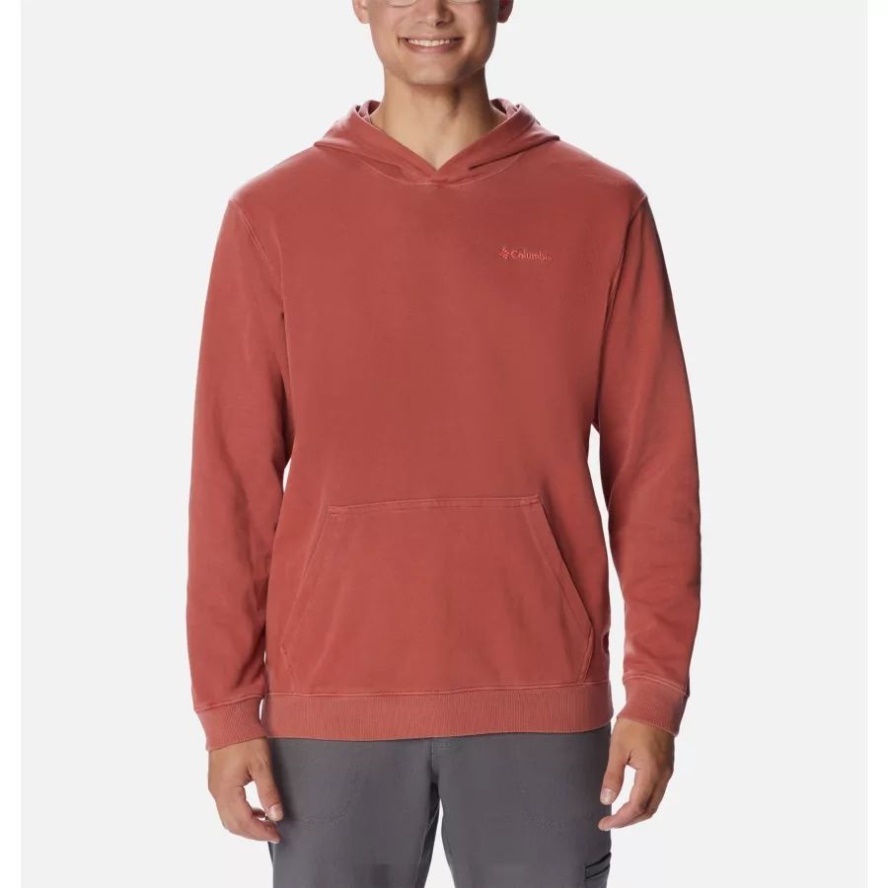 Columbia Sale Dark Coral Men's Columbia Sale Lodge French Terry Novelty Hoodie