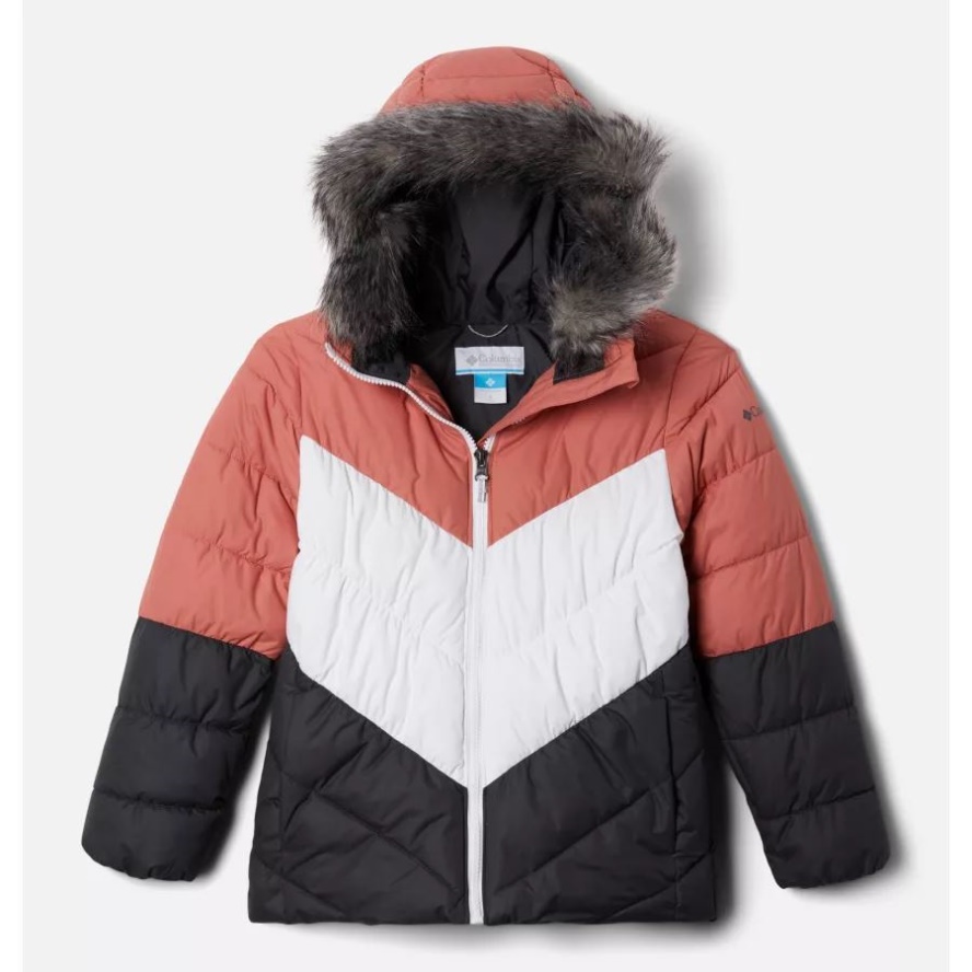 Columbia Sale Dark Coral/Shark/White Girls' Arctic Blast Ski Jacket