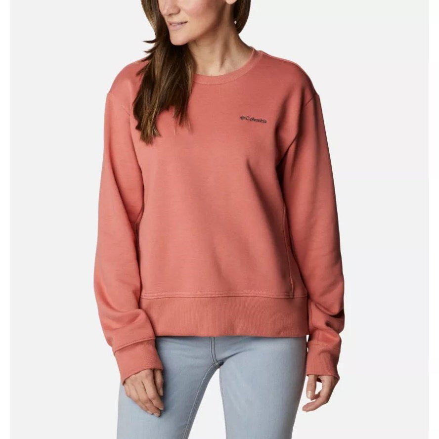 Columbia Sale Dark Coral Women's Columbia Sale Lodge Crew IV Sweatshirt
