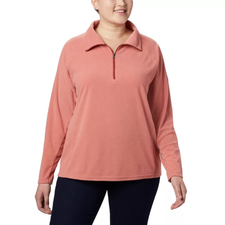 Columbia Sale Dark Coral Women's Glacial IV 1/2 Zip Plus Size