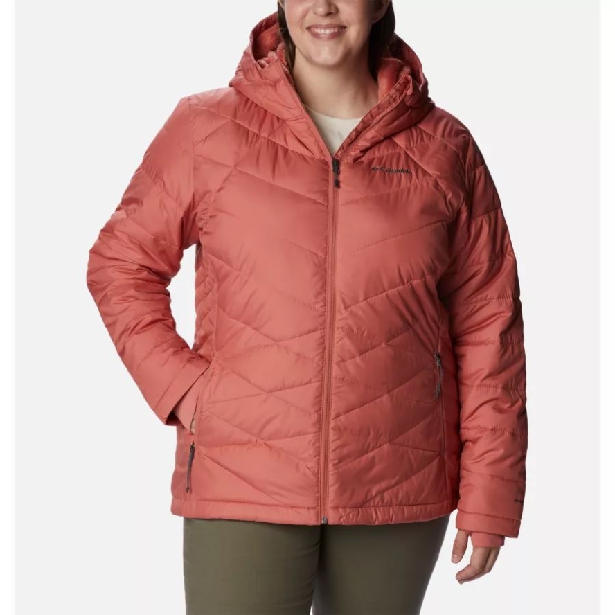 Columbia Sale Dark Coral Women's Heavenly Hooded Jacket Plus Size