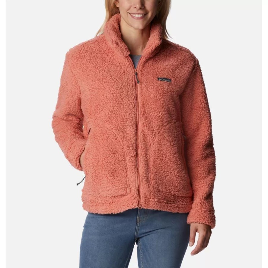 Columbia Sale Dark Coral Women's Winter Pass Sherpa Jacket