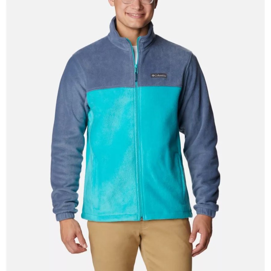 Columbia Sale Dark Mountain/Bright Aqua Men's Steens Mountain 2.0 Full Zip Fleece Jacket Tall