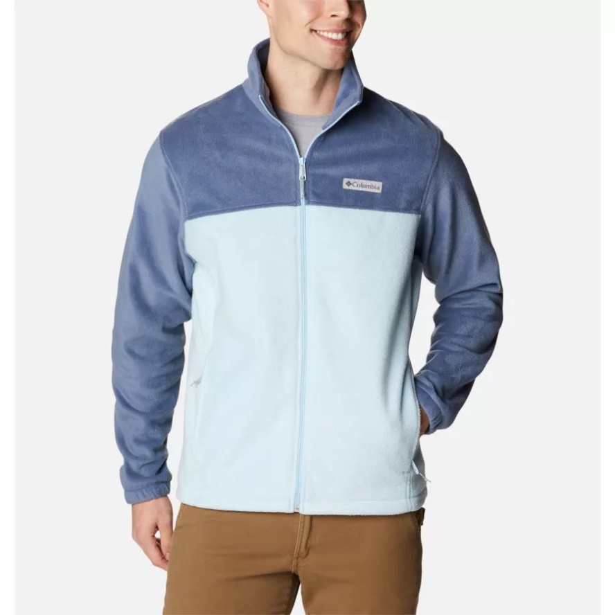 Columbia Sale Dark Mountain/Sky Blue Men's Steens Mountain 2.0 Full Zip Fleece Jacket