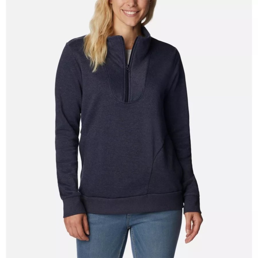 Columbia Sale Dark Nocturnal Heather Women's Hart MountainQuarter Zip Fleece Pullover