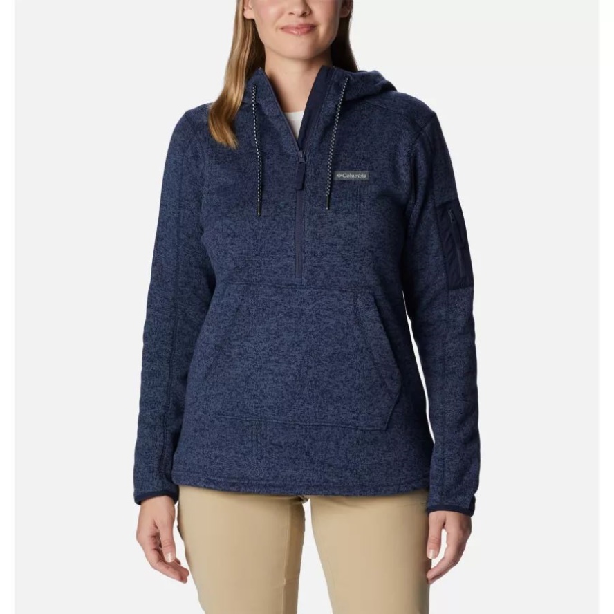 Columbia Sale Dark Nocturnal Heather Women's Sweater Weather Fleece Hooded Pullover