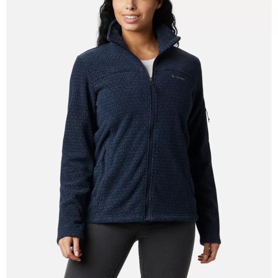 Columbia Sale Dark Nocturnal Sparkler Women's Fast Trek Printed Fleece Jacket