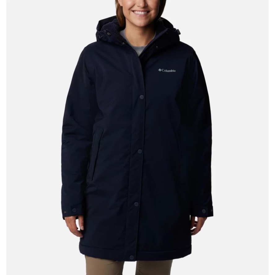 Columbia Sale Dark Nocturnal Women's Clermont Lined Rain Jacket