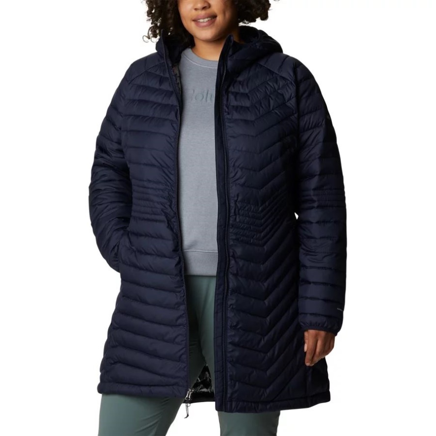 Columbia Sale Dark Nocturnal Women's Powder Lite Mid Jacket Plus Size