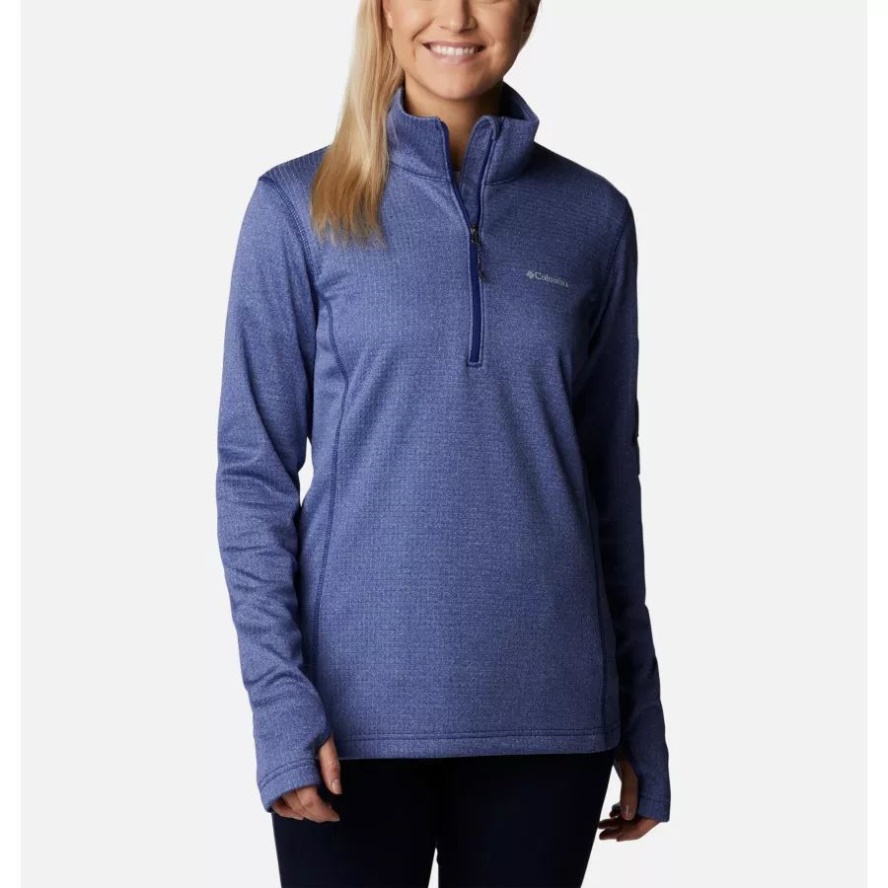 Columbia Sale Dark Sapphire Heather Women's Park View Grid 1/2 Zip Fleece Pullover