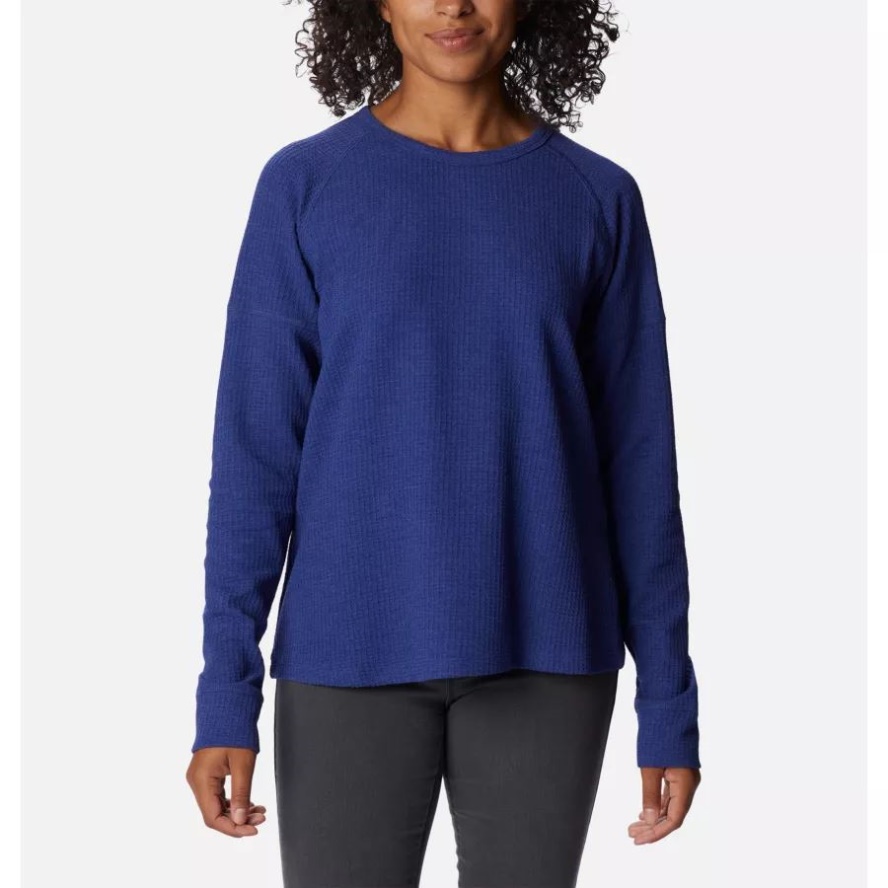 Columbia Sale Dark Sapphire Heather Women's Pine Peak Long Sleeve Thermal Shirt