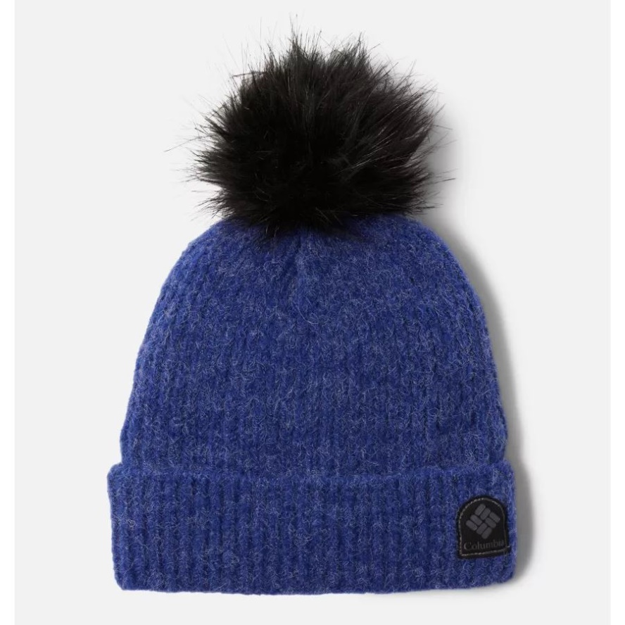 Columbia Sale Dark Sapphire Winter Blur Pom Pom Beanie