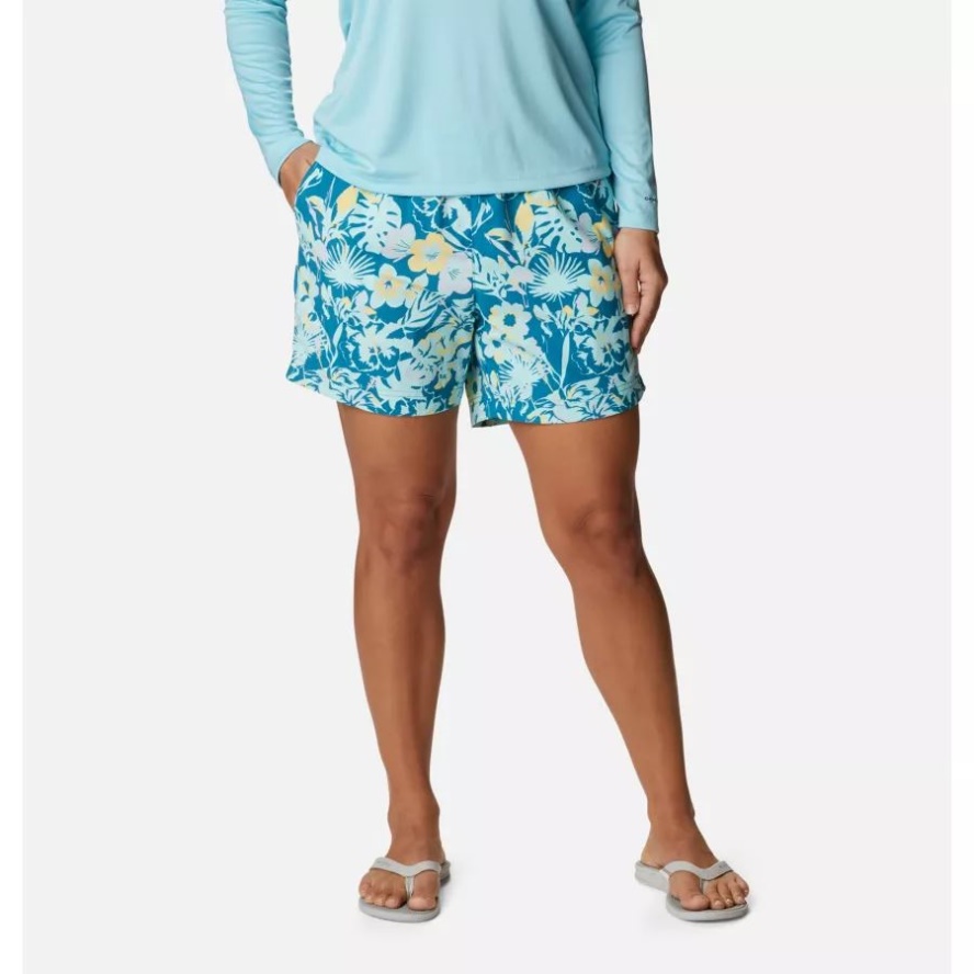 Columbia Sale Deep Marine/Flourish Print Women's PFG Super Backcast Water Shorts
