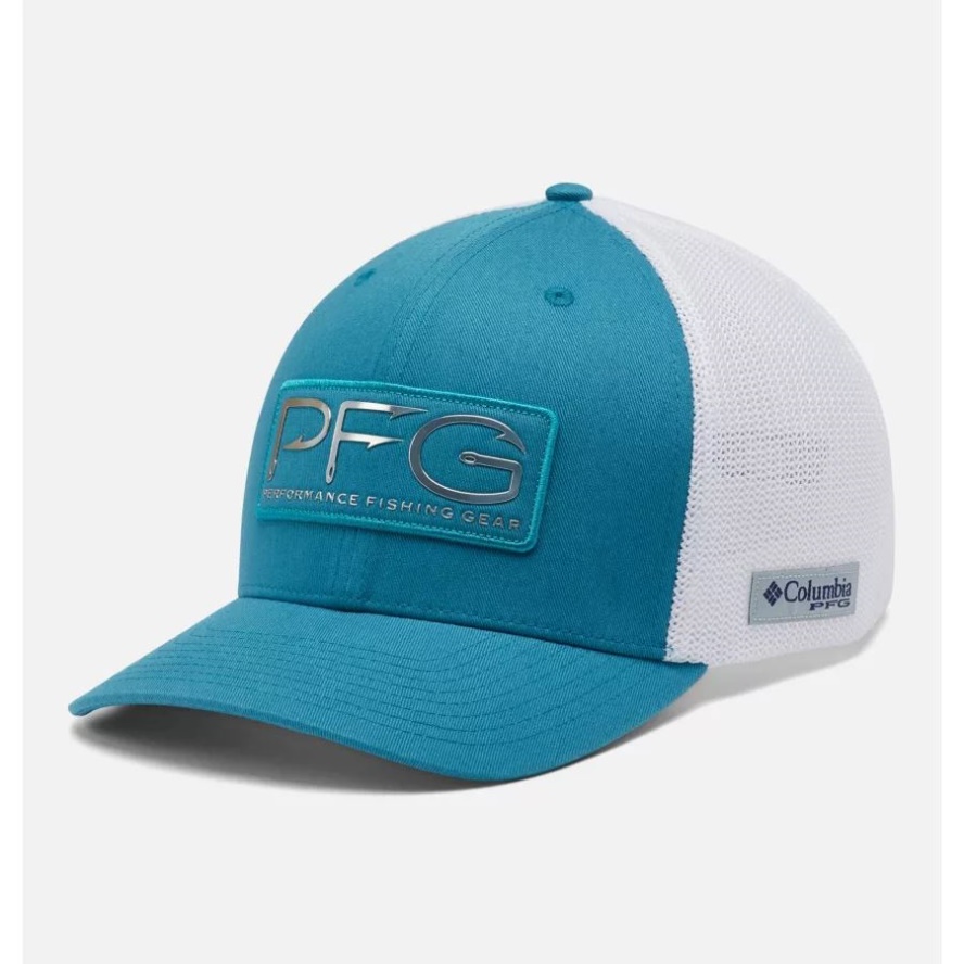 Columbia Sale Deep Marine/PFG Hook Patch PFG Mesh Ball Cap XXL