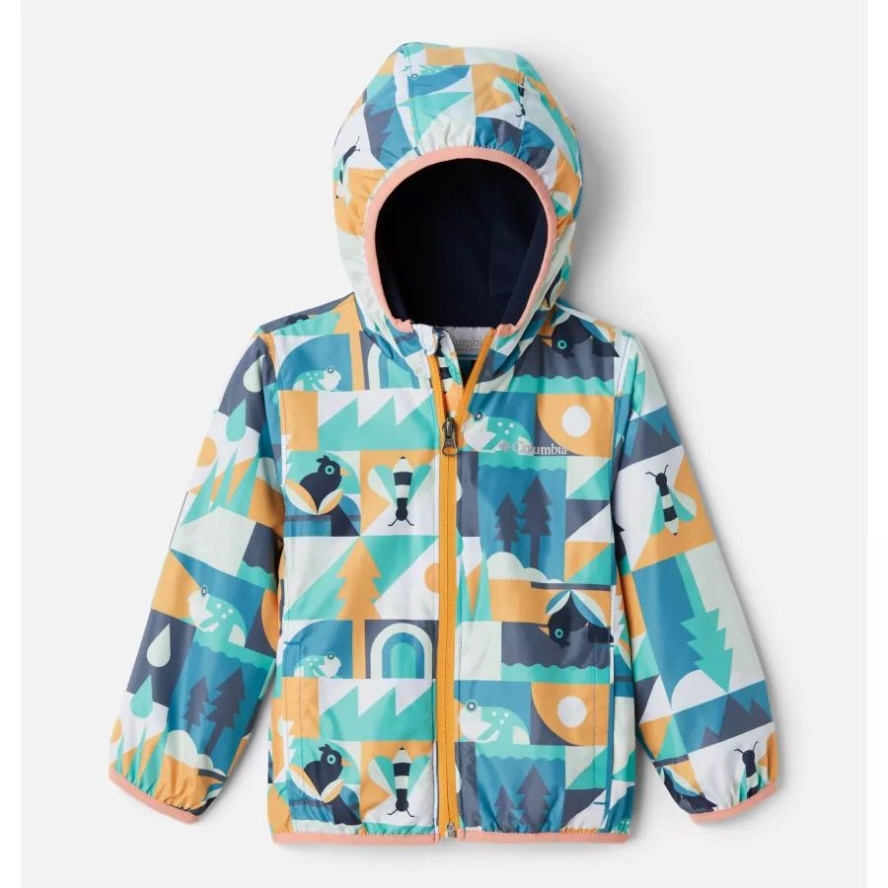 Columbia Sale Deep Marine Summer Escape Toddler Mini Pixel Grabber II Wind Jacket