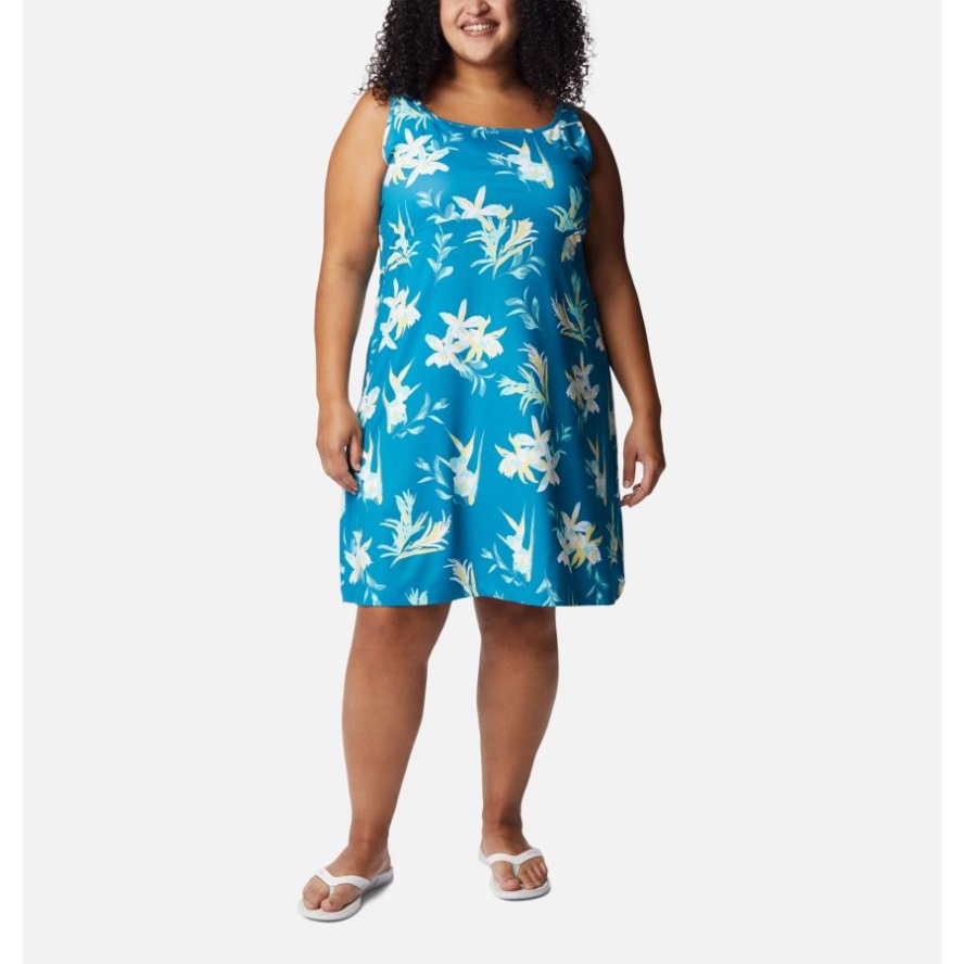 Columbia Sale Deep Marine/Tossed Tropics Print Women's PFG Freezer III Dress Plus Size
