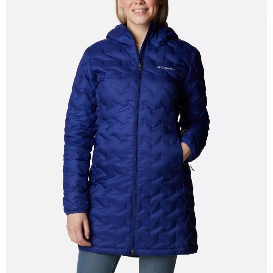 Columbia Sale Delta Ridge Long Down Jacket Dark Sapphire