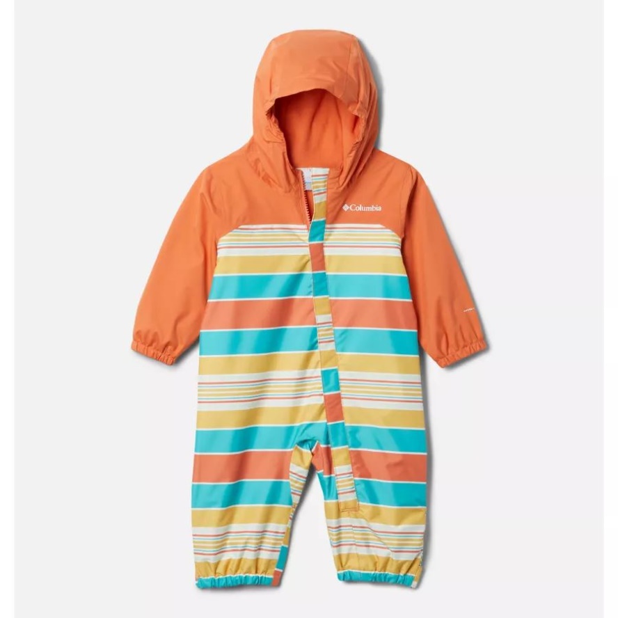 Columbia Sale Desert Orange Danby Stripe/Dsrt Orng Infant Critter Jitters II Rain Suit