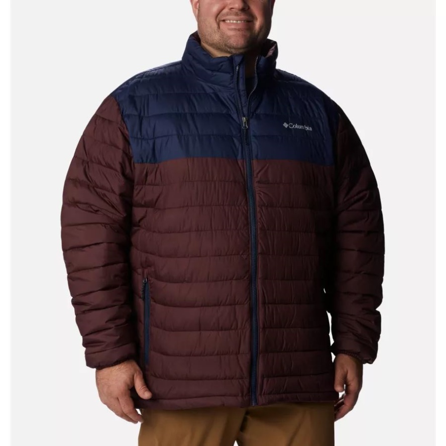 Columbia Sale Elderberry/Collegiate Navy Men's Powder Lite Insulated Jacket Extended Size