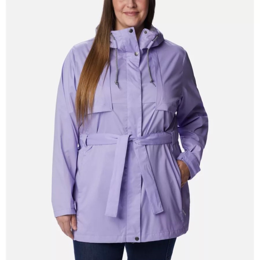 Columbia Sale Frosted Purple Women's Pardon My Trench Rain Jacket Plus Size