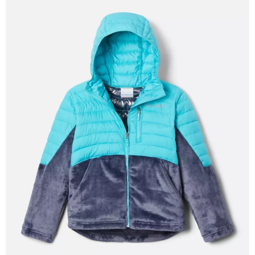 Columbia Sale Geyser/Nocturnal Girls' Powder Lite Novelty Hooded Jacket