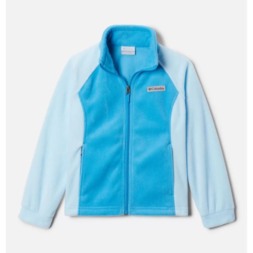 Columbia Sale Girls' Benton Springs Fleece Jacket Spring Blue/Blue Chill