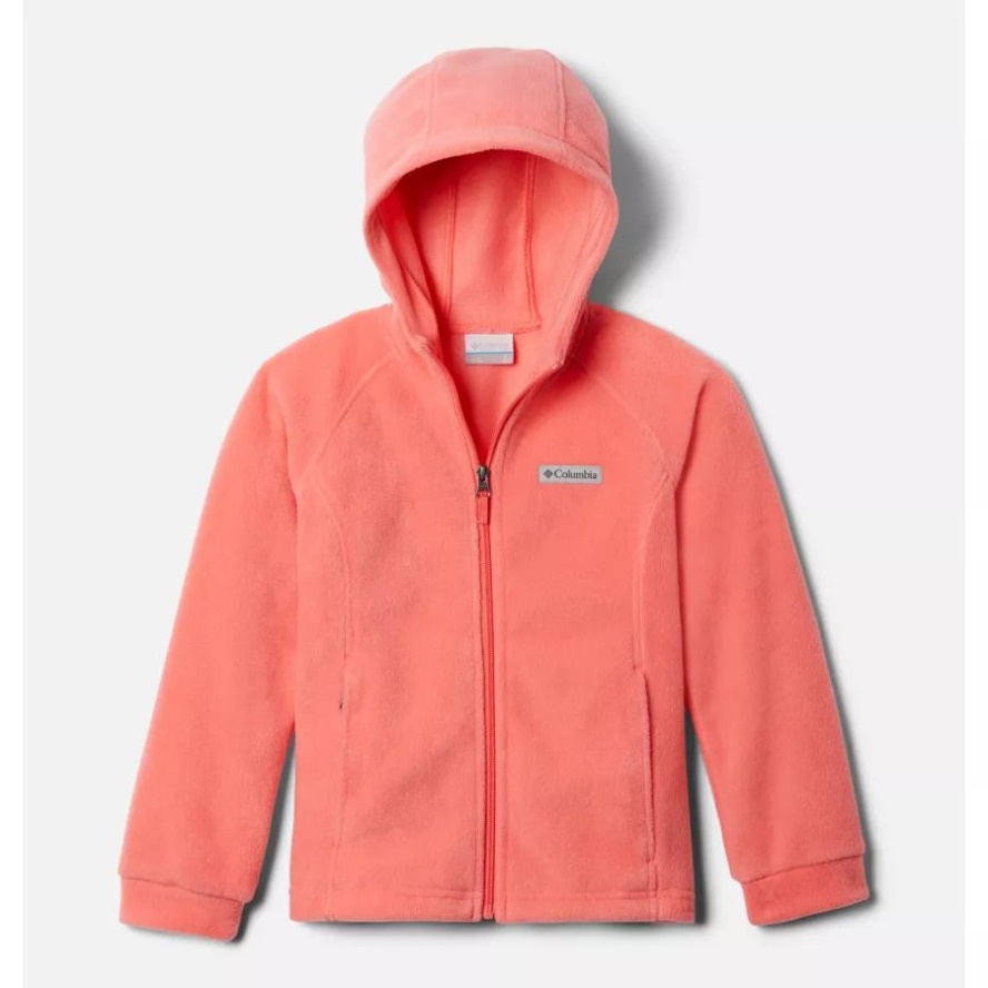 Columbia Sale Girls' Benton Springs II Hooded Fleece Jacket Blush Pink