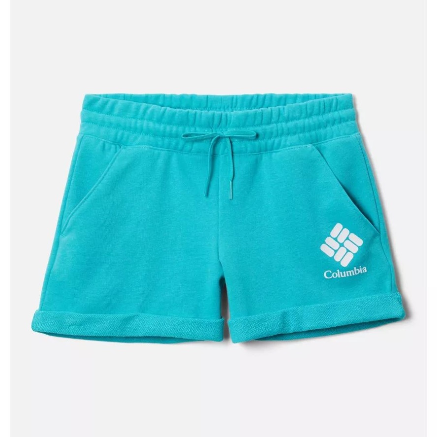 Columbia Sale Girls' Columbia Sale Trek French Terry Shorts Bright Aqua
