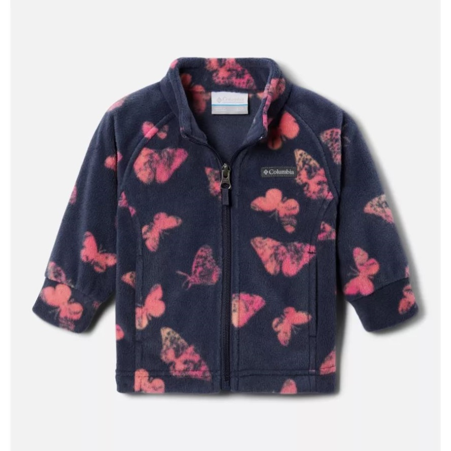 Columbia Sale Girls' Infant Benton Springs II Printed Fleece Jacket Nocturnal Flutter Wonder