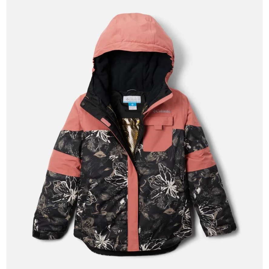 Columbia Sale Girls' Mighty Mogul II Omni-Heat Infinity Insulated Jacket Black Aurelian/Dark Coral