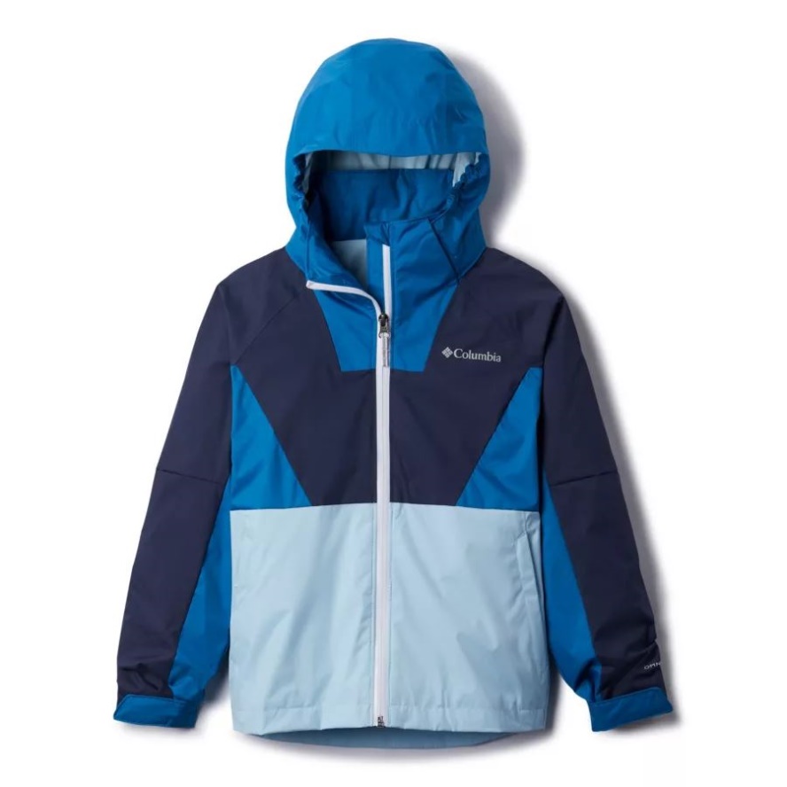 Columbia Sale Girls' Rain Scape Jacket Nocturnal/Spring Blue