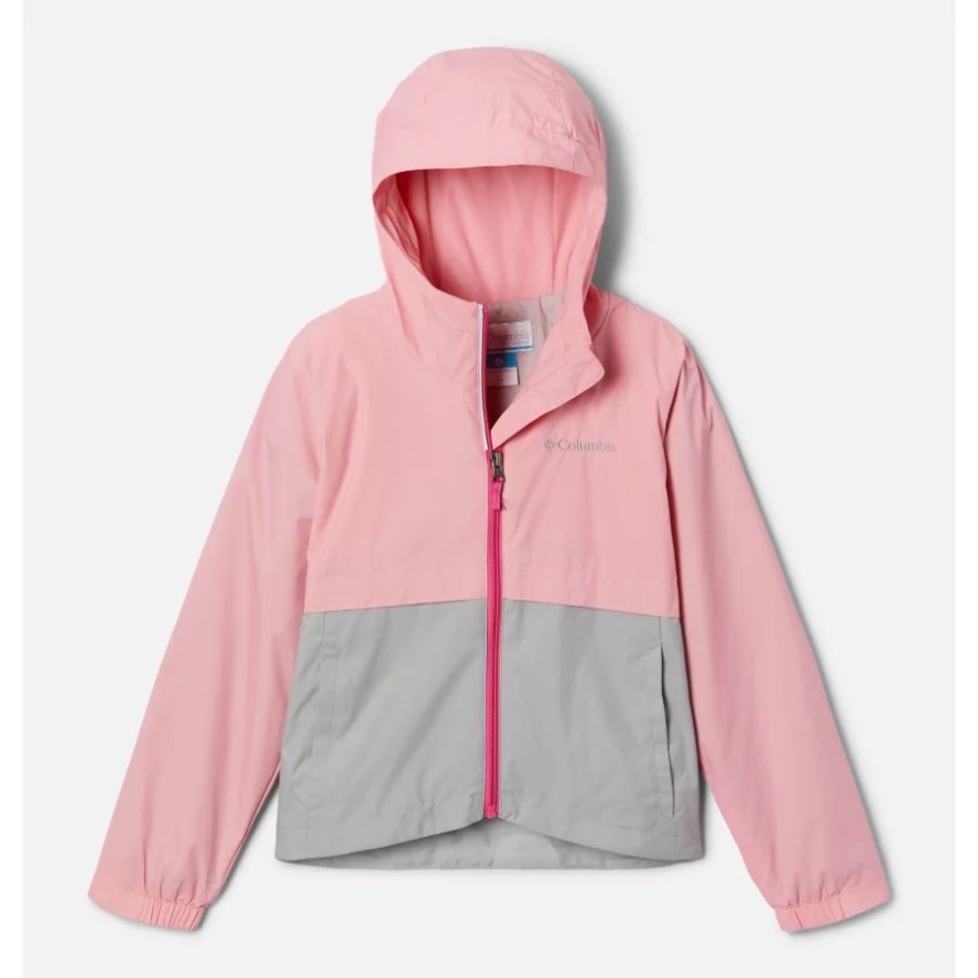 Columbia Sale Girls' Rain-Zilla Jacket Pink Orchid/Columbia Sale Grey