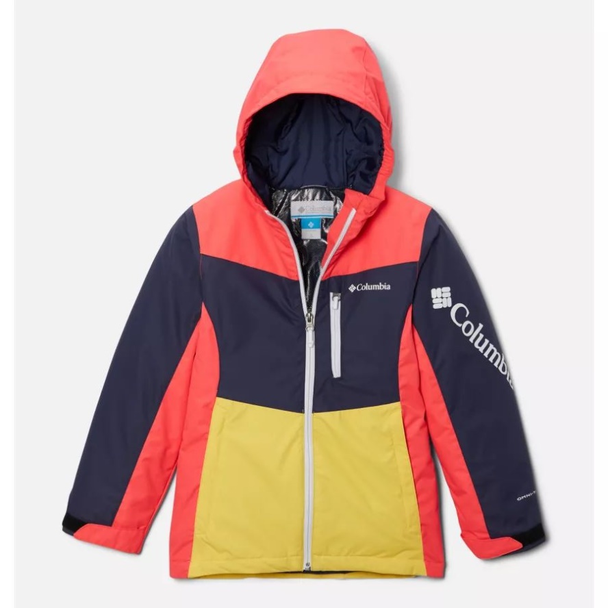 Columbia Sale Girls' Rosie Run Insulated Jacket Nocturnal/Neon Sunrise/Sun Glow