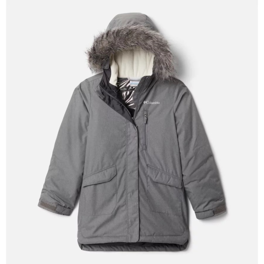 Columbia Sale Girls' Suttle Mountain Long Insulated Jacket City Grey