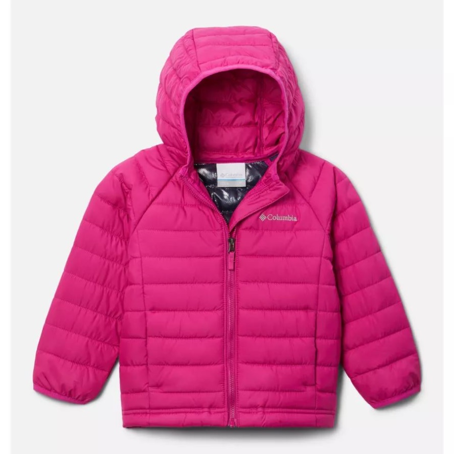 Columbia Sale Girls' Toddler Powder Lite Hooded Jacket Wild Fuchsia