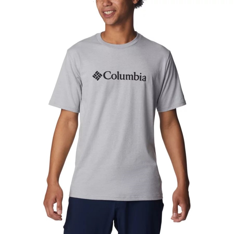 Columbia Sale Grey/Heather Men's CSC Basic Logo Short Sleeve Columbia Sale