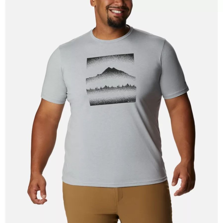 Columbia Sale Grey Heather/Stippled Hills Columbia Sale Men's Rapid Ridge Graphic T-shirt
