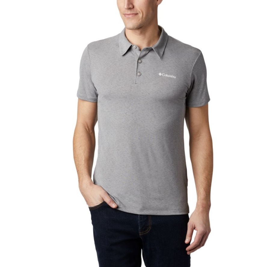 Columbia Sale Grey Heather Triple Canyon Tech Polo Columbia Sale