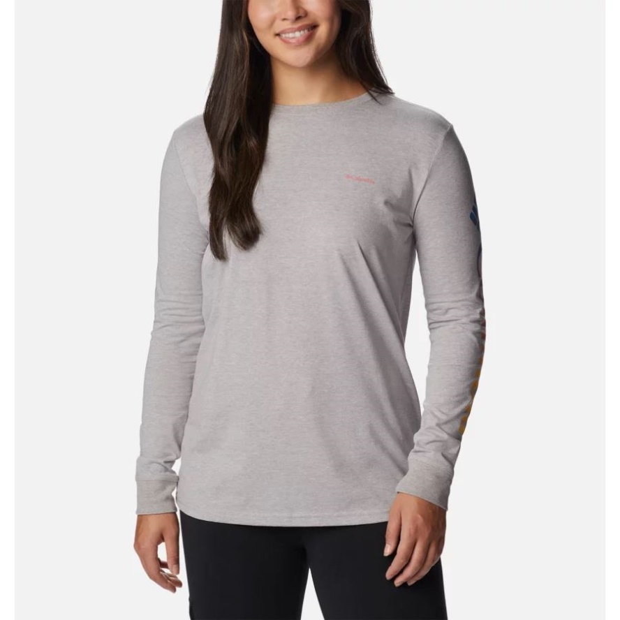 Columbia Sale Grey Hthr/CSC Gradient Sleeve Women's North Cascades Long Sleeve T-shirt Columbia Sale