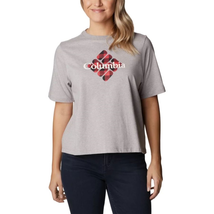 Columbia Sale Grey Hthr/Centered Gem Buffalo Columbia Sale Women's North Cascades Relaxed T-Shirt