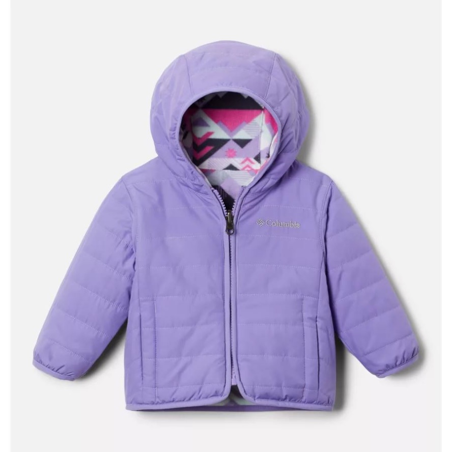 Columbia Sale Infant Double Trouble Reversible Jacket Paisley Purple/White Checkpoint