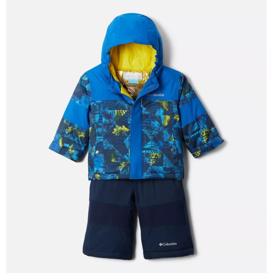 Columbia Sale Infant Mighty Mogul Omni-Heat Infinity Insulated Set Bright Indigo Kaleidoscope/Brt Indigo