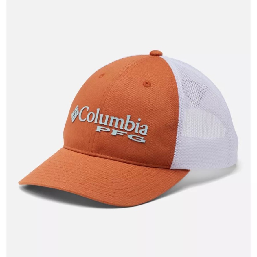 Columbia Sale Island Orange/Spring Blue PFG Trucker Snap Back