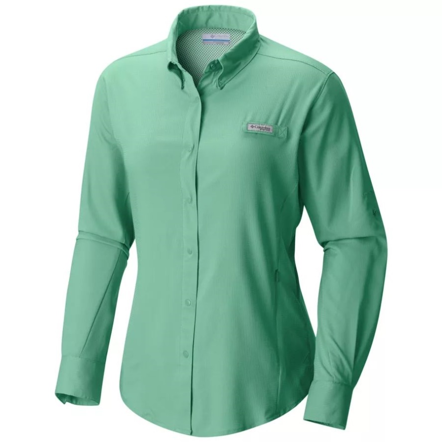 Columbia Sale Kelp Women's PFG Tamiami II Long Sleeve Shirt Plus Size