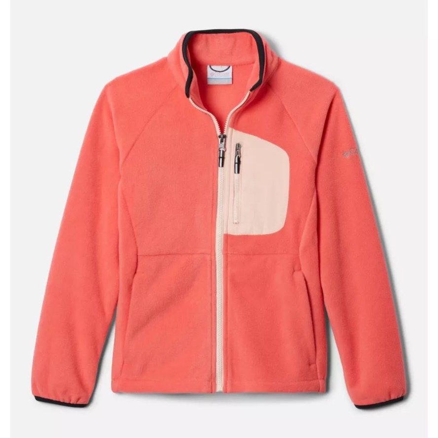 Columbia Sale Kids' Fast Trek III Full Zip Fleece Blush Pink/Peach Blossom
