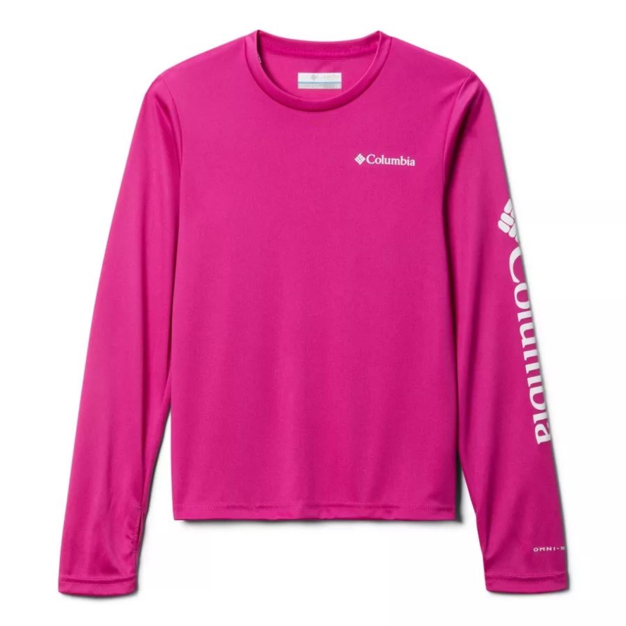 Columbia Sale Kids' Fork Stream Long Sleeve Shirt Wild Fuchsia