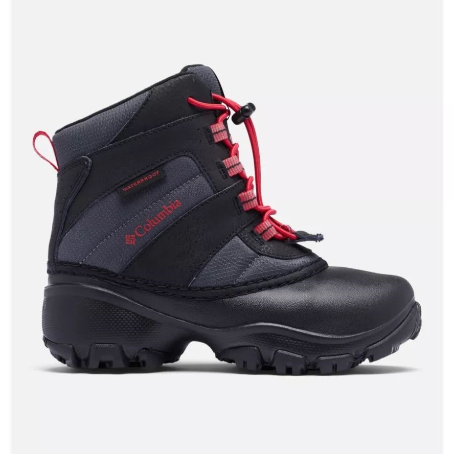 Columbia Sale Kids' Rope Tow III Waterproof Boot Dark Grey/Mountain Red
