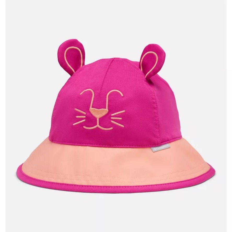 Columbia Sale Kids' Tiny Animal Bucket Hat Wild Fuchsia/Coral Reef